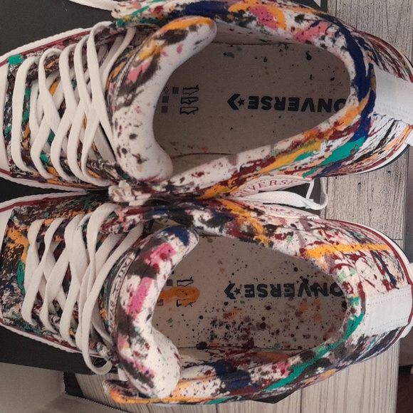 ๐ BY REQUEST ๐ Custom Painted Multicolor Graffiti Converse High Tops - Picture 15 of 16